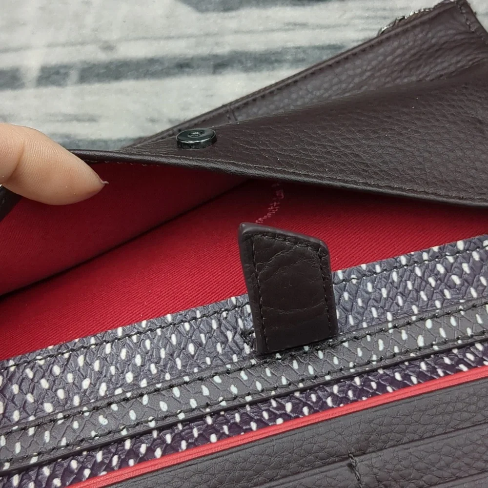Hammitt Levy Espresso Reserve Wallet Embossed Leather Crossbody
